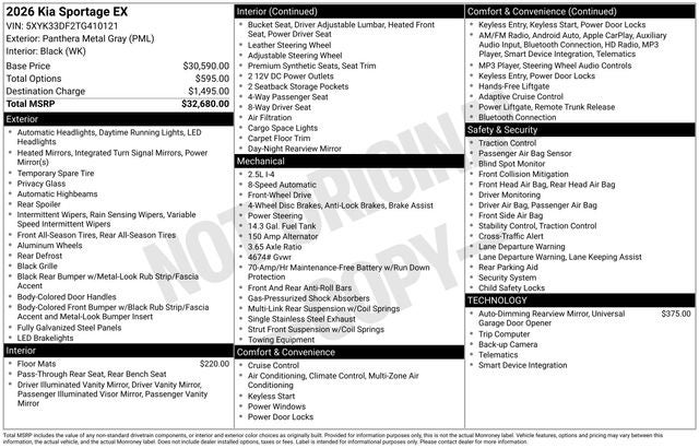 2026 Kia Sportage EX
