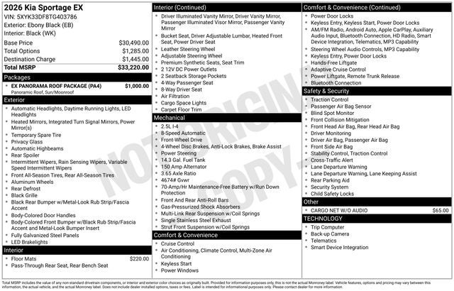 2026 Kia Sportage EX