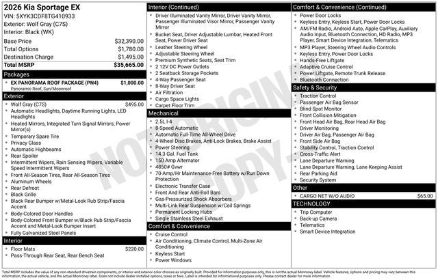 2026 Kia Sportage EX