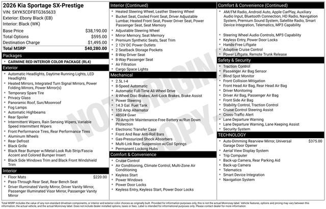2026 Kia Sportage SX-Prestige