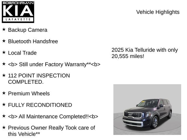 2025 Kia Telluride LX