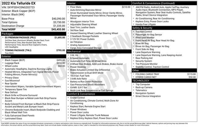 2022 Kia Telluride EX