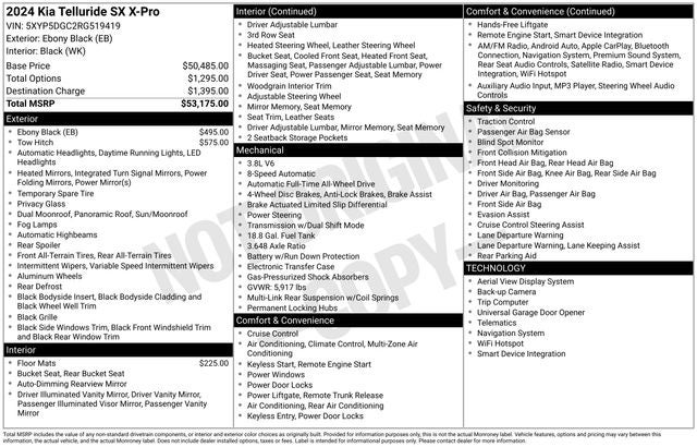 2024 Kia Telluride SX X-Pro