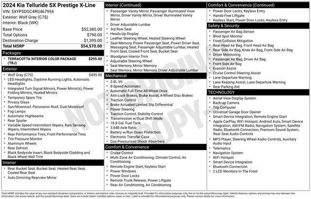 2024 Kia Telluride SX-Prestige X-Line