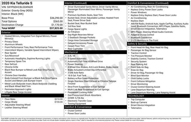 2020 Kia Telluride S