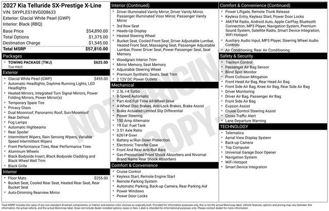 2027 Kia Telluride SX-Prestige