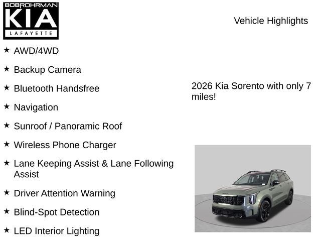 2026 Kia Sorento X-Line EX