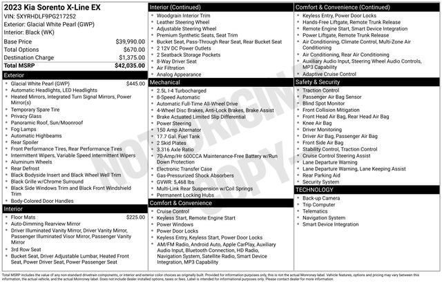 2023 Kia Sorento X-Line EX