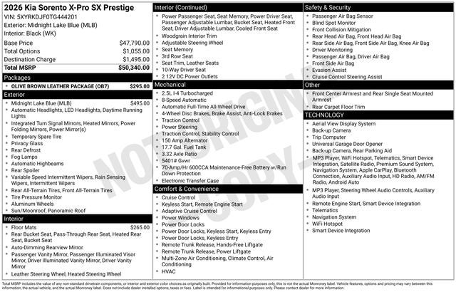 2026 Kia Sorento X-Pro SX Prestige - Photo 49