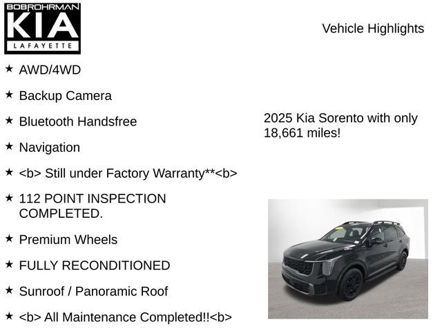 2025 Kia Sorento X-Pro SX Prestige