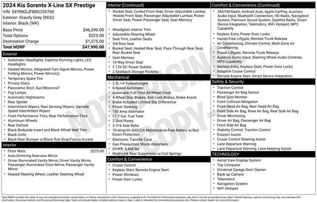 2024 Kia Sorento X-Line SX Prestige