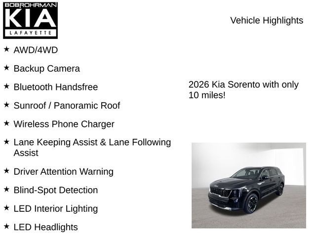 2026 Kia Sorento S