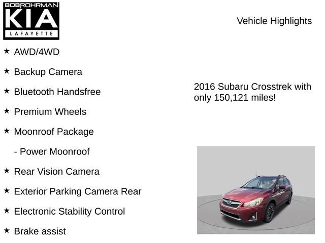 2016 Subaru Crosstrek 2.0i Premium