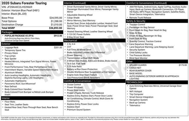 2020 Subaru Forester Touring