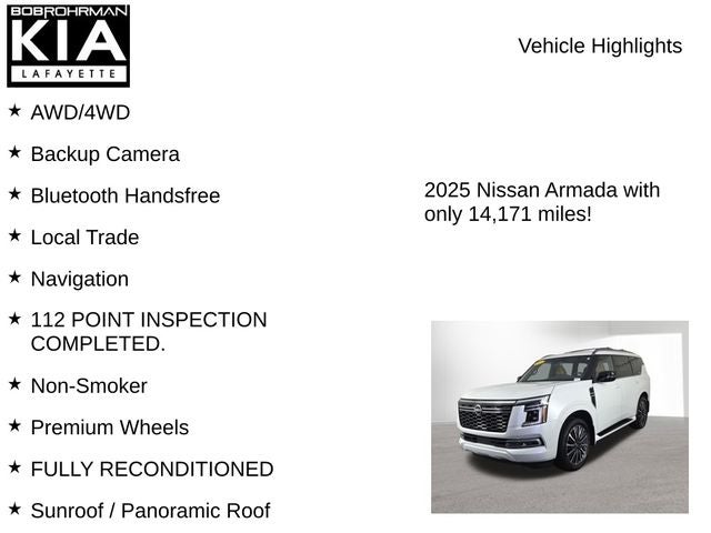 2025 Nissan Armada Platinum Reserve