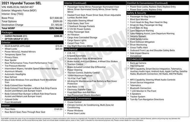 2021 Hyundai Tucson SEL