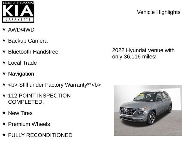 2022 Hyundai Venue Limited