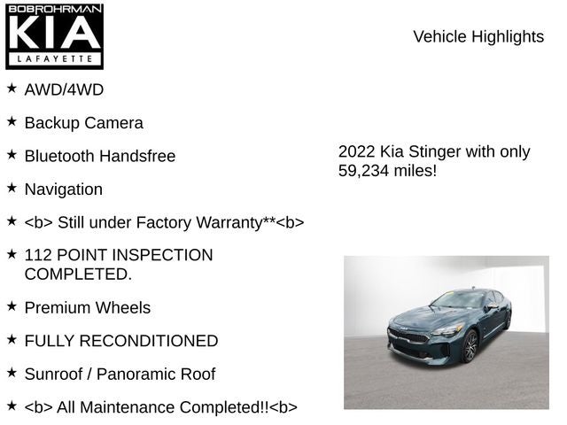 2022 Kia Stinger GT-Line