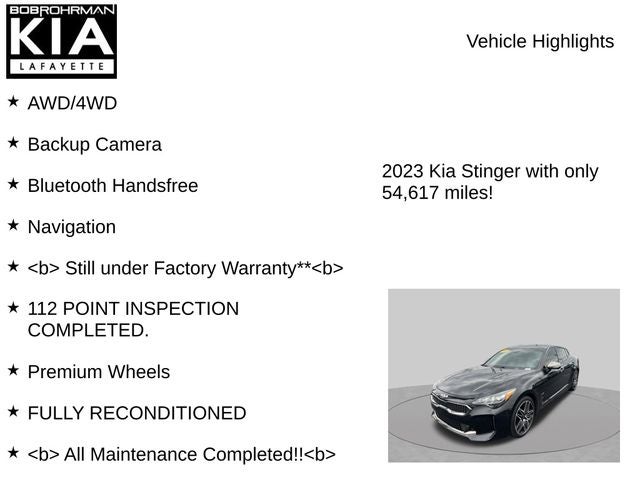 2023 Kia Stinger GT2