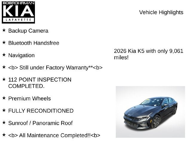 2026 Kia K5 EX