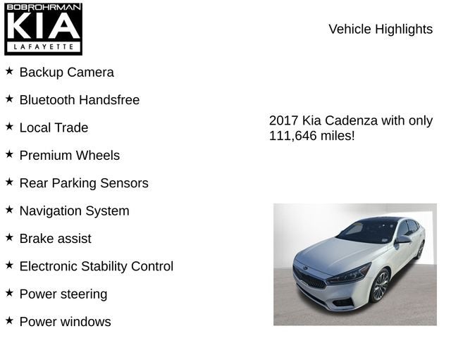 2017 Kia Cadenza Technology