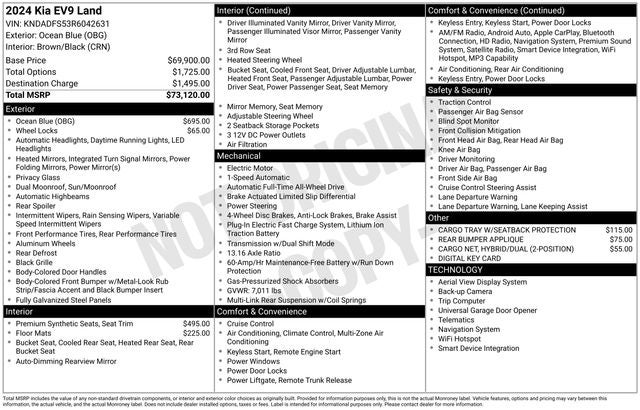 2024 Kia EV9 Land
