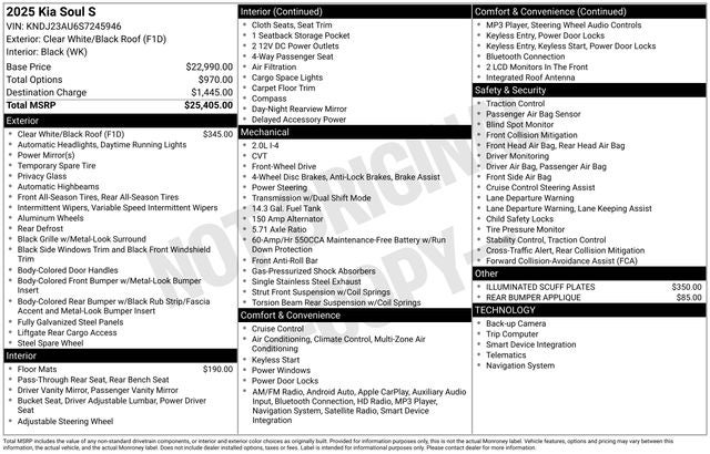 2025 Kia Soul S