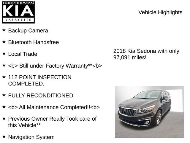 2018 Kia Sedona SX Limited