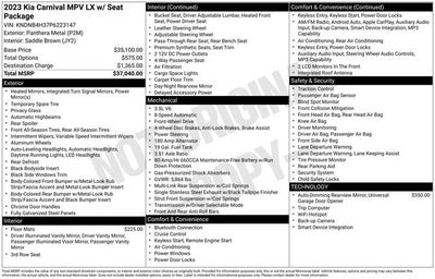 2023 Kia Carnival LX