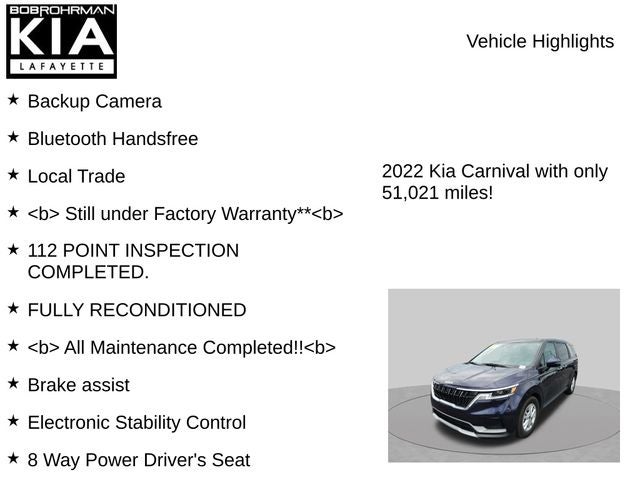 2022 Kia Carnival LXS