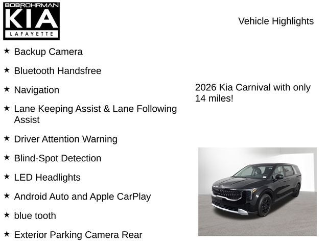 2026 Kia Carnival LXS