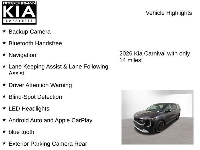 2026 Kia Carnival LXS