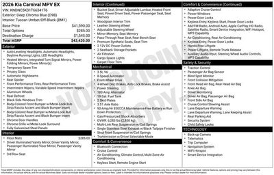 2026 Kia Carnival EX