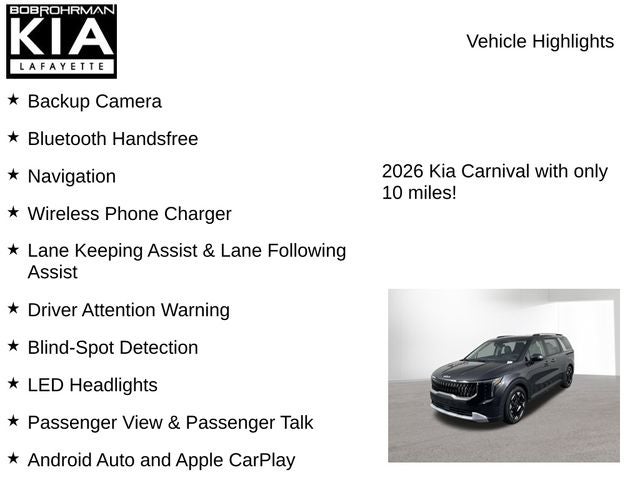 2026 Kia Carnival EX