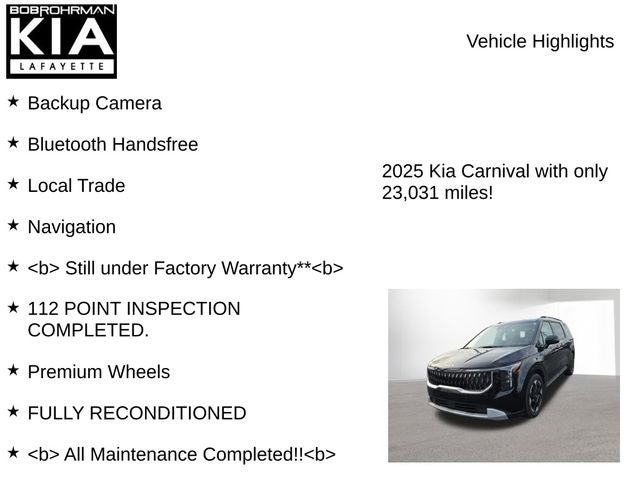 2025 Kia Carnival EX