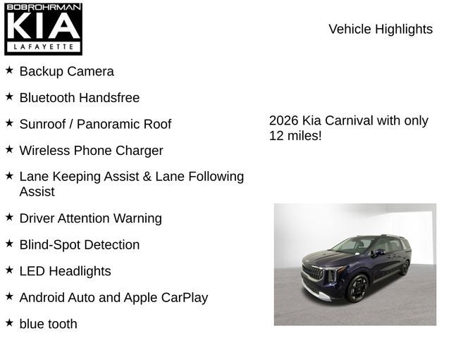 2026 Kia Carnival EX