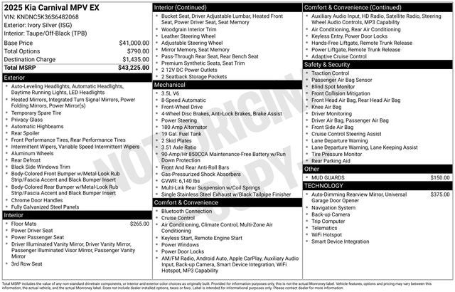 2025 Kia Carnival EX