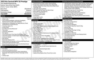 2023 Kia Carnival SX Prestige