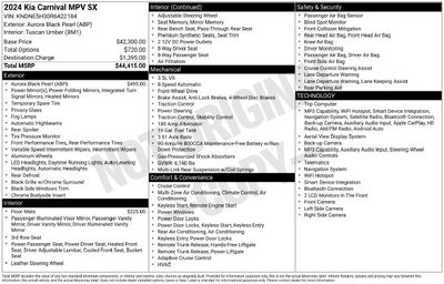 2024 Kia Carnival SX