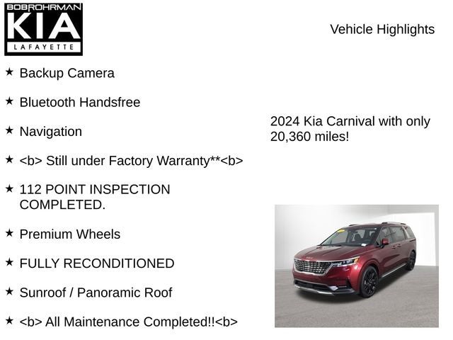 2024 Kia Carnival SX Prestige
