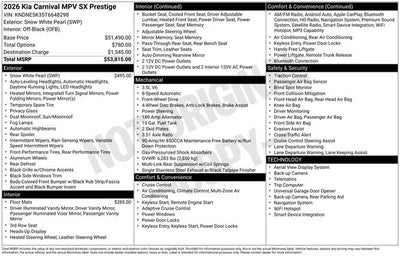 2026 Kia Carnival SX Prestige