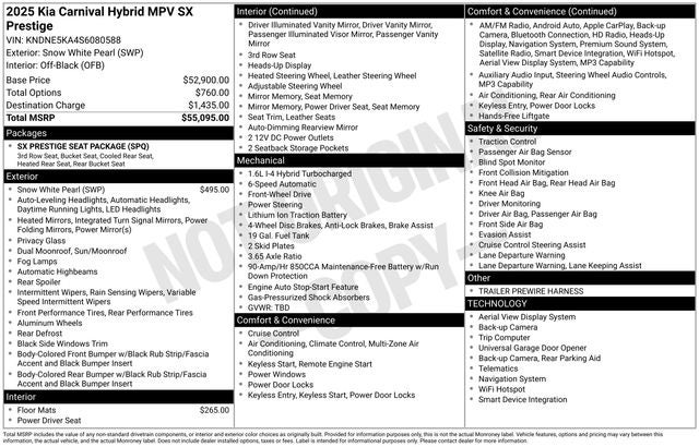 2025 Kia Carnival Hybrid SX Prestige