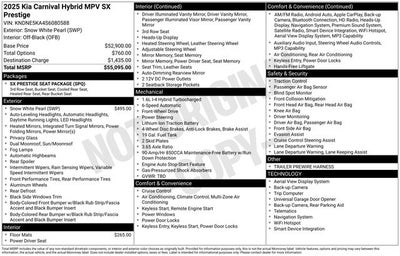 2025 Kia Carnival Hybrid SX Prestige