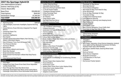 2027 Kia Sportage Hybrid EX