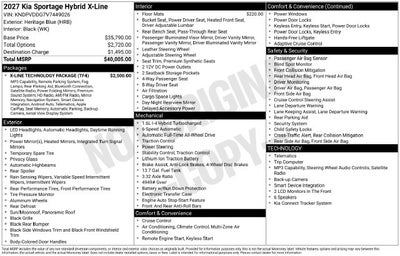 2027 Kia Sportage Hybrid X-Line