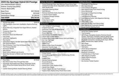 2025 Kia Sportage Hybrid SX-Prestige