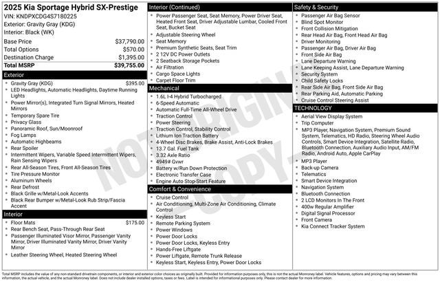 2025 Kia Sportage Hybrid SX-Prestige