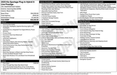 2025 Kia Sportage Plug-In Hybrid X-Line Prestige