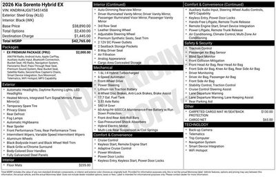 2026 Kia Sorento Hybrid EX