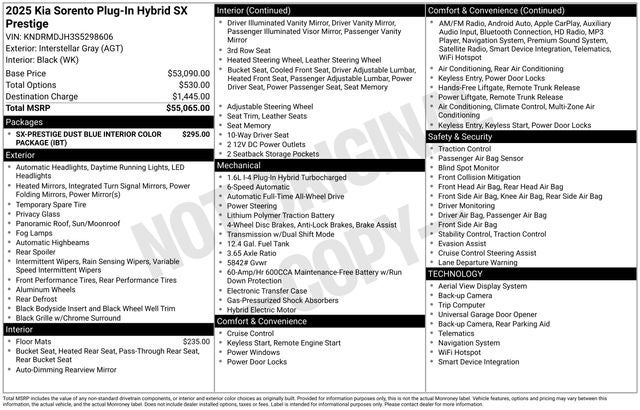 2025 Kia Sorento Plug-In Hybrid SX Prestige